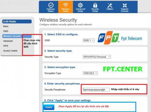 HƯỚNG DẪN CẤU HÌNH MODEM FPT